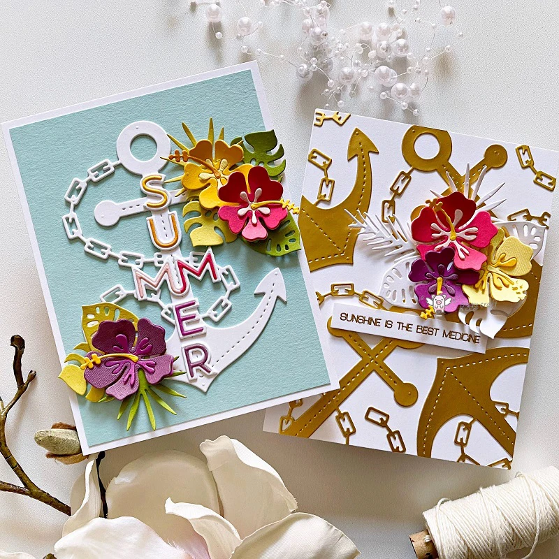Mmao Handwerk Metall Stahl Schneiden Stirbt Anker logo dekoration Schablone Für DIY Scrapbooking Papier/foto Karten Präge Stirbt – Detail 1