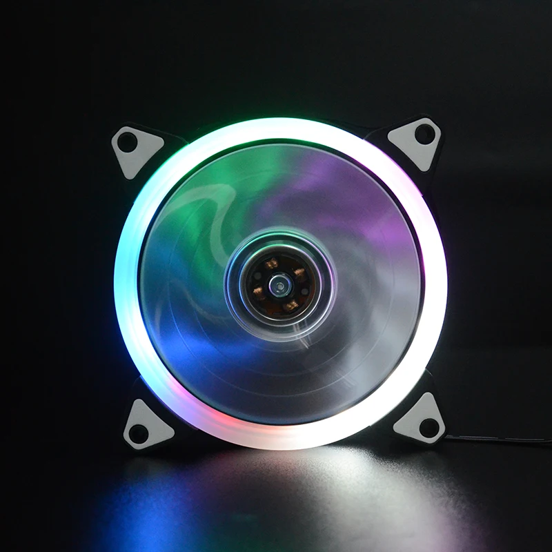 

New Style Computer 120mm LED Fan 120MM Fan Ring Guide Light Blue Red Green High Quality Computer Cooling Fan Cooler For CPU