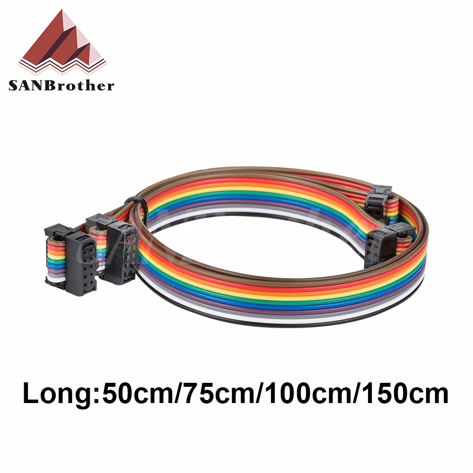 1pcs Ender-3/CR-10 Series Screen Extension Cable 10 Pins，Flexible Flat Ribbon Jumper Display Cable for 3d Pirnter