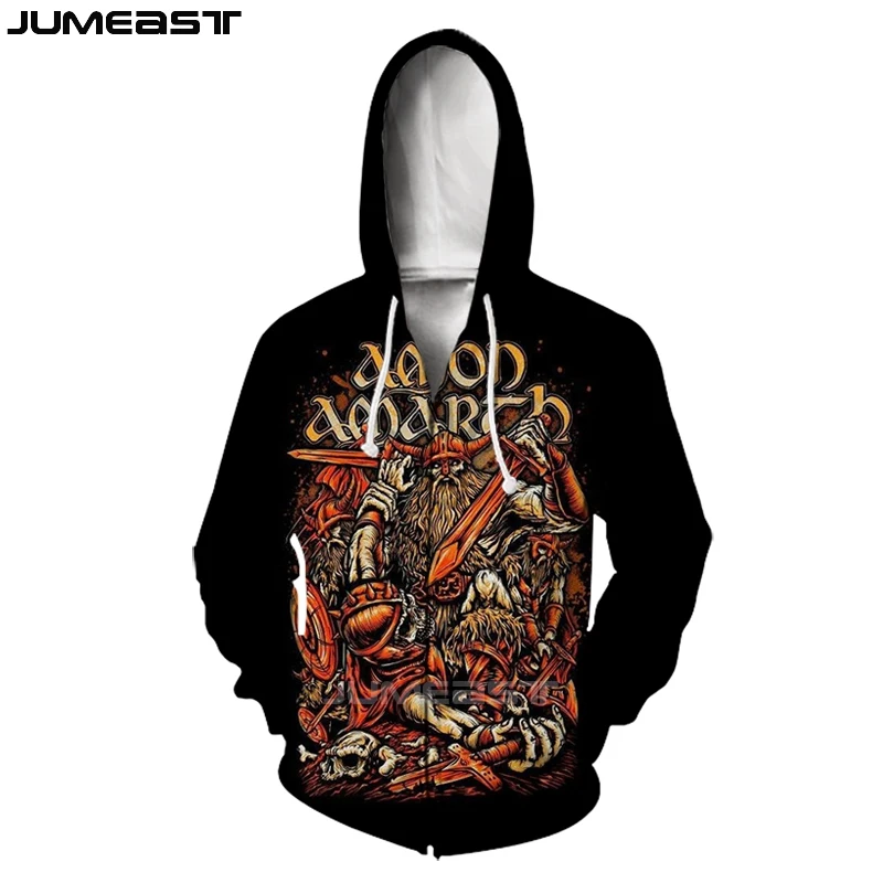 Бренд Jumeast для мужчин/для женщин с 3D принтом Amon Amarth куртка с длинными рукавами спортивный пуловер модные весенние толстовки на молнии - Цвет: 03