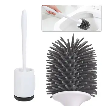 

TPR Home Decor Cleaning Brush Creative Portable Toilet Bowl Brush Toilet Brush Set Hotel Bathroom Accessories Wall Hanging