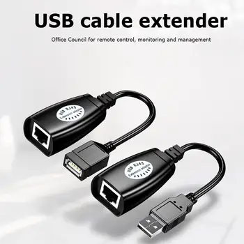 

USB to RJ45 Extension Cable ABS Ethernet Connector Network Line Adapter 50m Signal Amplifier Computer Accessories