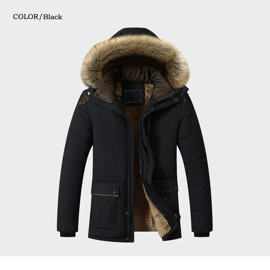 Новинка, зимняя мужская куртка, брендовая одежда, повседневная, тонкая, толстая, теплая, мужские пальто, парки с капюшоном, длинные пальто, мужская одежда
