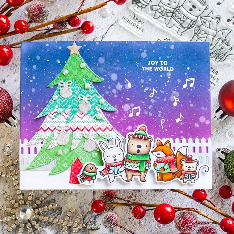 

Christmas Cartoon Animal Dog Bunny BearClear Stamps For DIY ScrapbookingCard Making Clear Stamps In Stamps