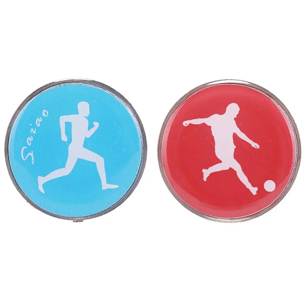Sports Football Pattern Pick Edge Referee Side Toss Coin 1Pc for Kids Adults