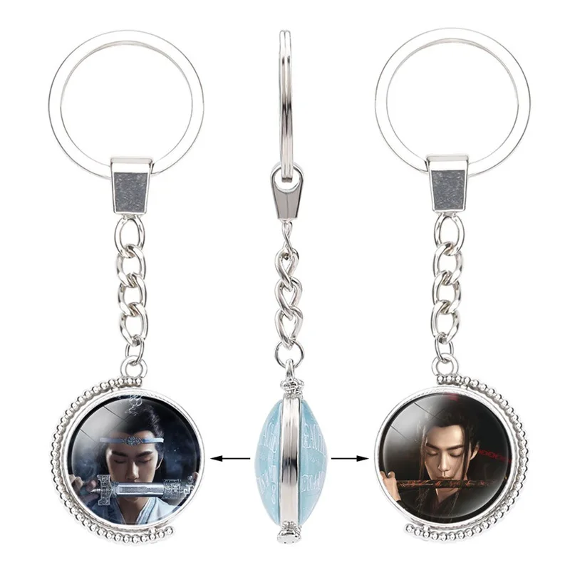 Wei WuXian Lan WangJi CHEN QING LING двухсторонний поворотный брелок для ключей Xiao Zhan Wang Yibo