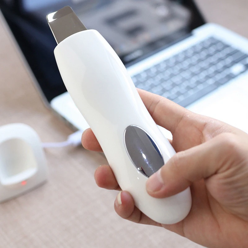 Ultrasonic Skin Scrubber Facial Deep Cleansing Pore Peeling Blackhead Removal Dead Skin Peeling Extractor Face Scrubber Cleanser