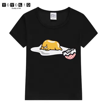 

Little Girl Boy Japanese Harajuku Cute Gudetama Lazy Egg Yolk Children The Black Grey Pink Top Baby T Shirt Thanksgiving Shirt