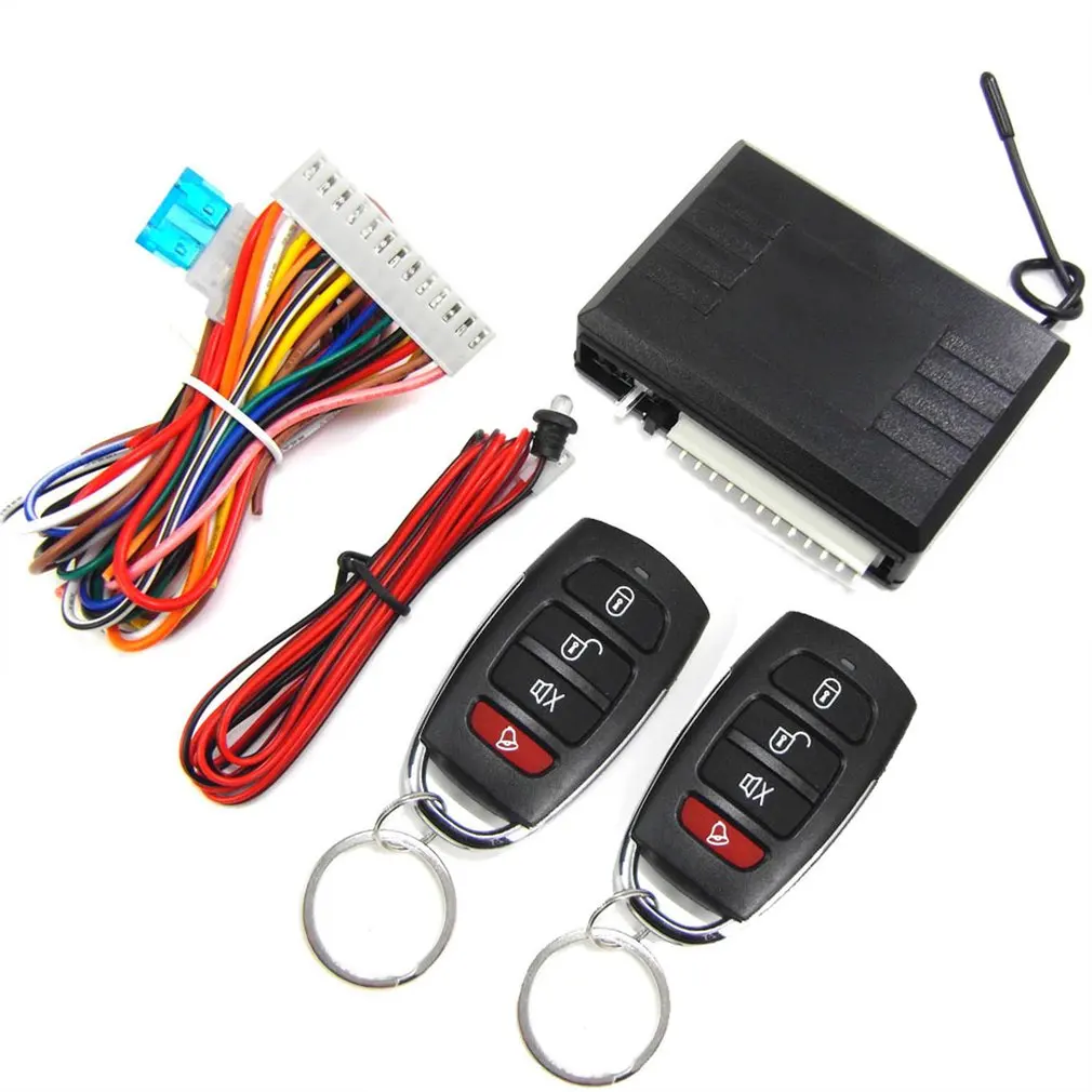 New Vehicle Keyless Entry System Universal 12V Car Remote Central Kit Anti-theft Door Lock With Remote Controllers Hot