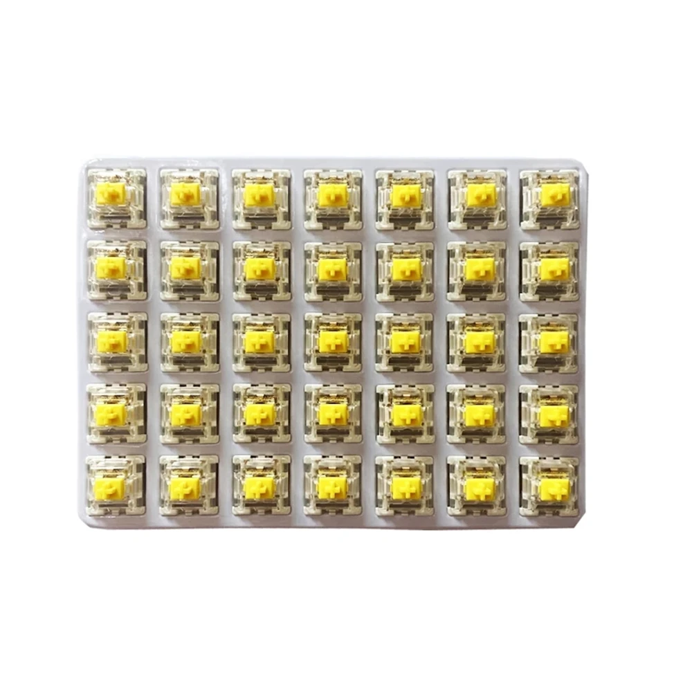 Gateron Yellow Pro Switch, fábrica original de lubrificação, 50gf Red Linear Feel para teclado mecânico, 5Pin