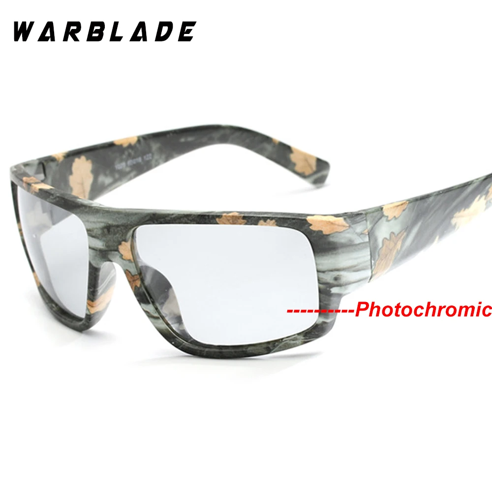 B1028 WarBLade новые фотохромные солнцезащитные очки мужские Поляризованные Обесцвечивающие HD очки мужские антибликовые очки для вождения очки для дизайна бренда - Цвет линз: B1028