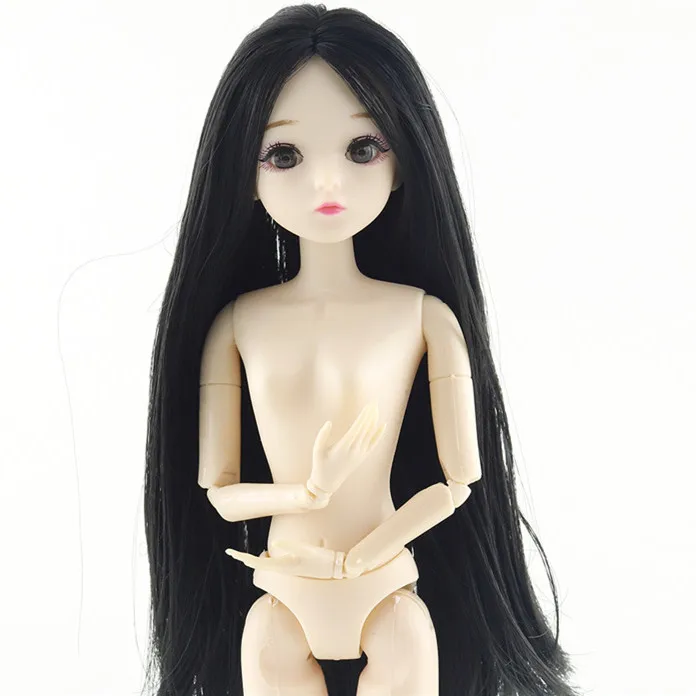 1/6 BJD куклы 20 шарниров куклы 4D глаза 30 см кукла длинные волосы парик женский голый обнаженный тело куклы игрушки для девочек игрушки для детей - Цвет: STYLE 7