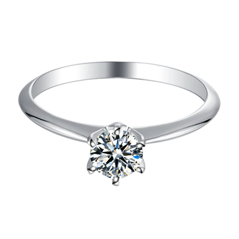 Женское Обручальное Кольцо Moissanite обручальное кольцо из стерлингового серебра 925