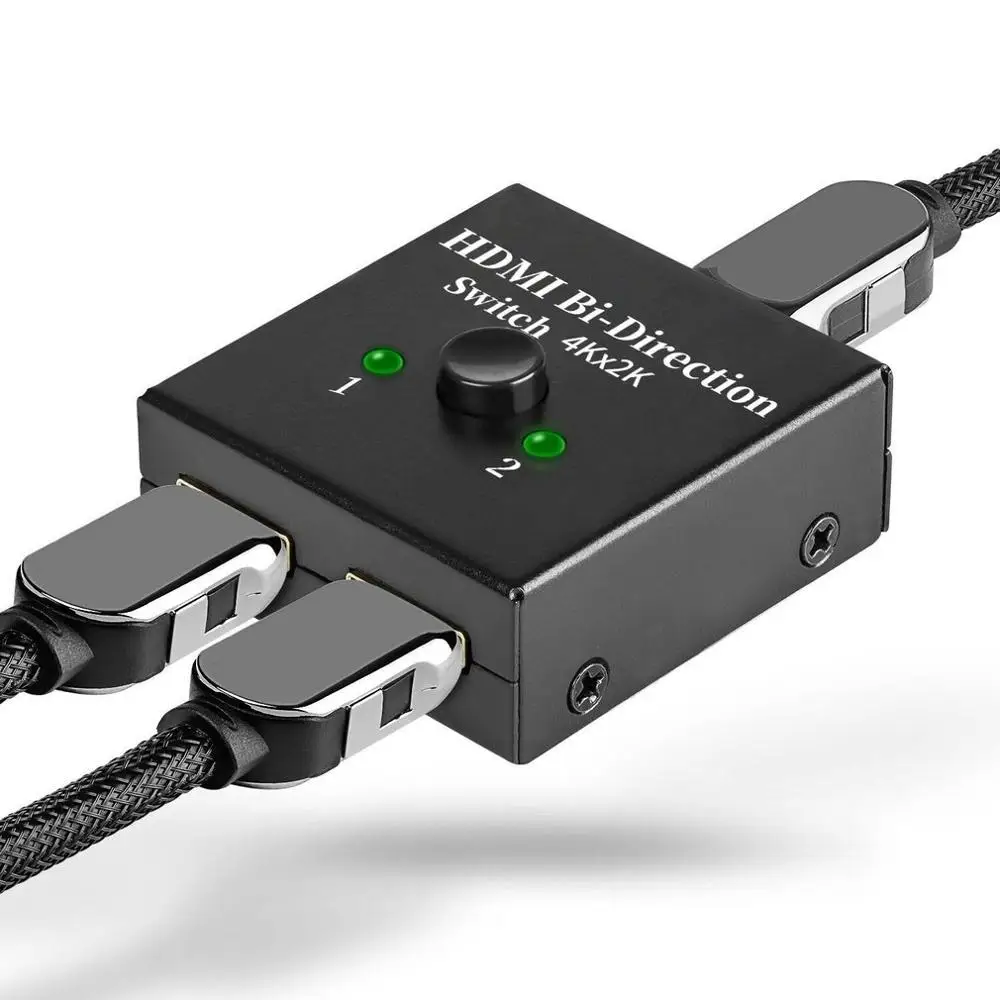 1x2 In Out UHD 4K Bi Direction HDMI 2.0 Switcher Splitter Hub HDCP 3D HDMI Splitter with Full Ultra HD