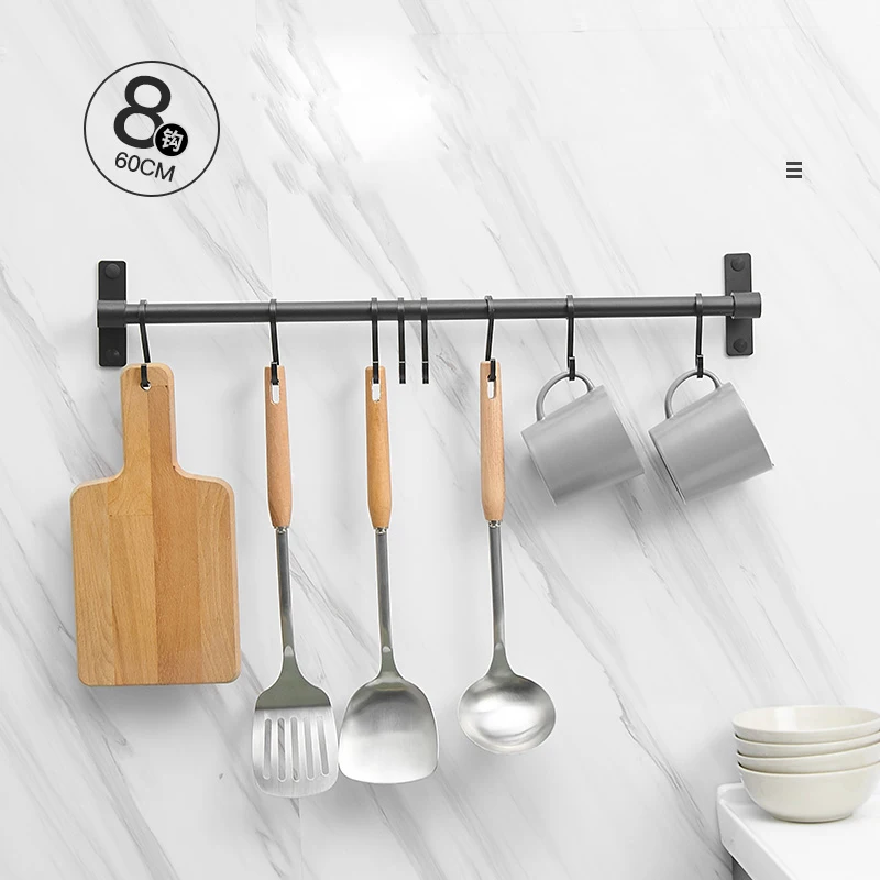 Кухонные стеллажи настенная посуда для хранения, держатель для миски, держатель для крышек посуды, разделочный блок, держатель для ножей разделочная доска палочка для еды - Цвет: 7