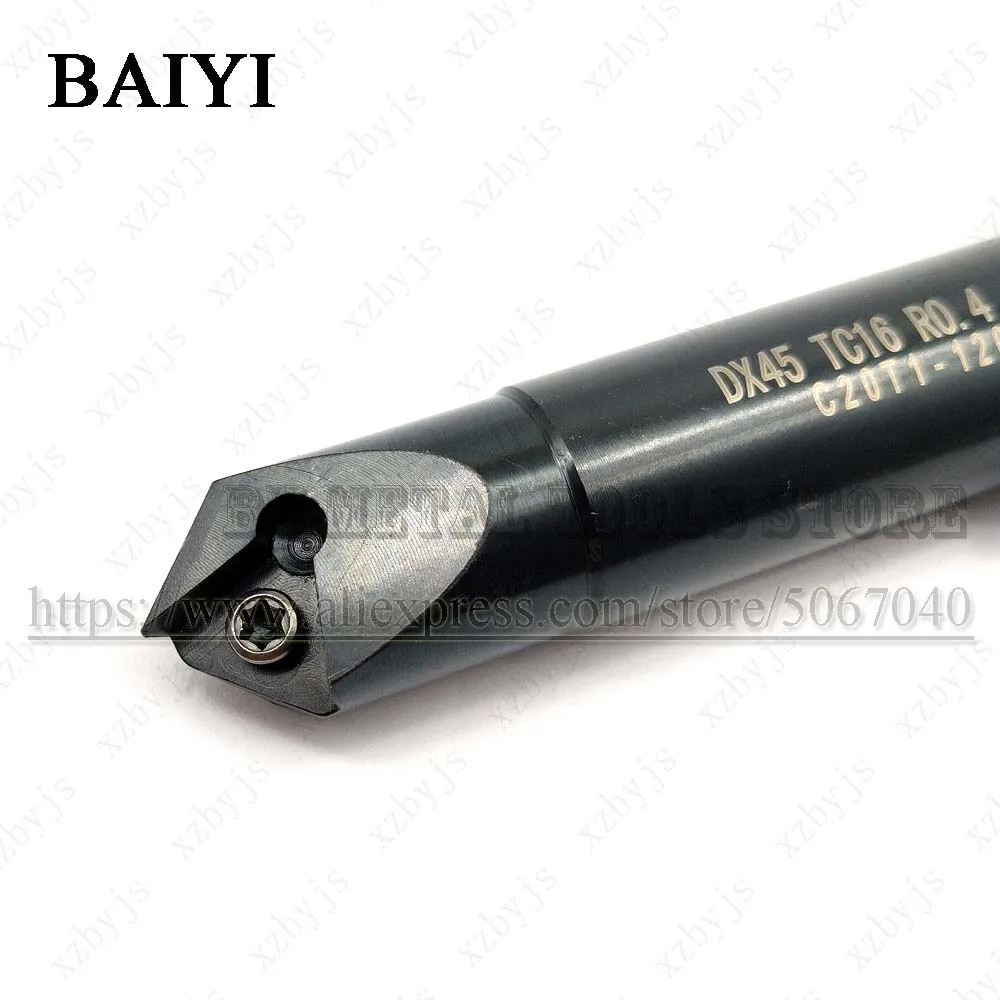 

Угловой токарный станок DX45 TC16 C20T1 120, инструмент для снятия фаски, держатель индексируемый CNC, токарный инструмент R0.4, фреза для снятия фаски