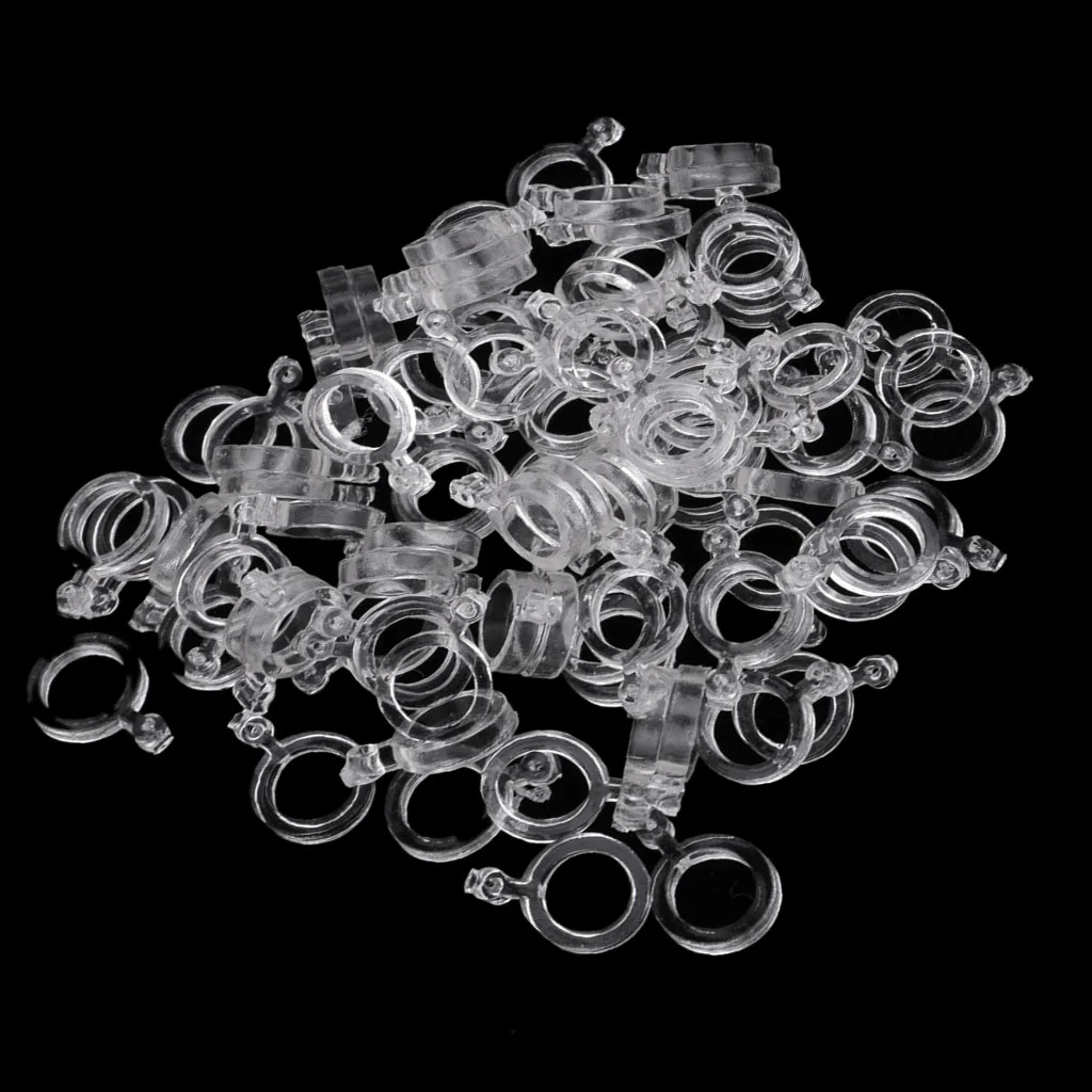 200pcs Baits Elastic Bands Pellet Rubber Rings Clear Baits Holder 5mm 7mm