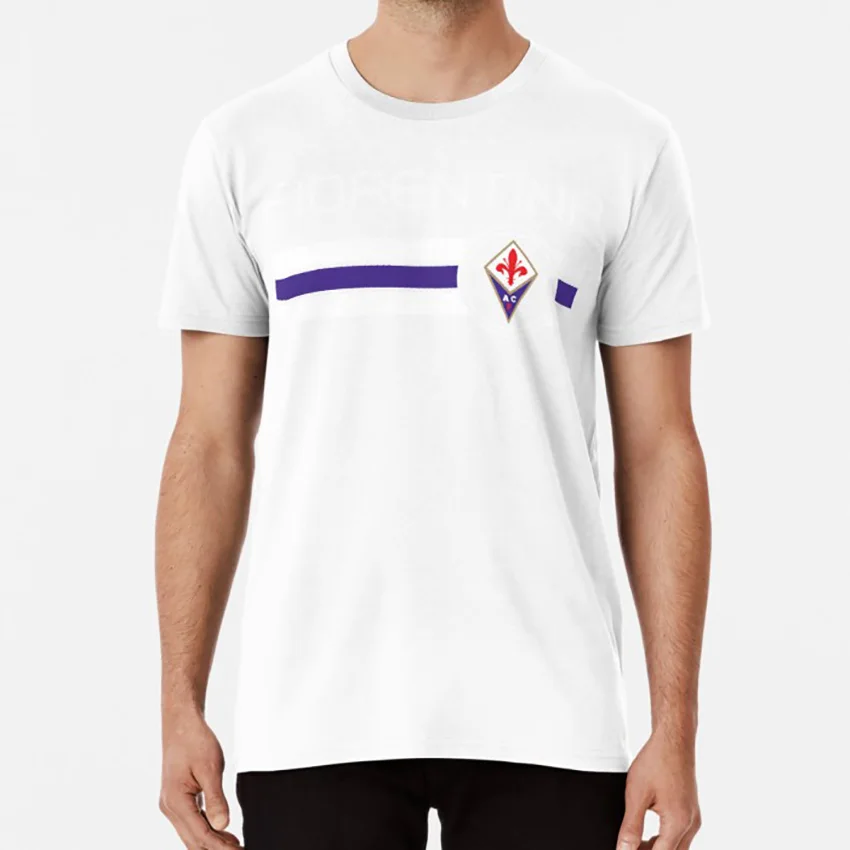 Белый Серия A-Fiorentina(домашняя фиолетовая) Футболка футбольная серия fiorentina viola Италия футбол уникальный классный - Цвет: Белый