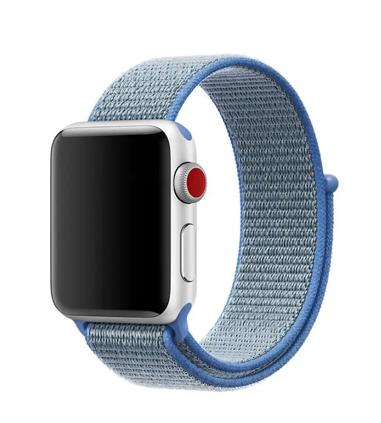 7HLS Ремешок для наручных часов Apple Watch 4 5/3/2/1 38 мм 42 мм 62 NewColors нейлон мягкий дышащий сменный ремешок петли для наручных часов iwatch серии 4 40 мм 44 мм - Цвет ремешка: 7HLS