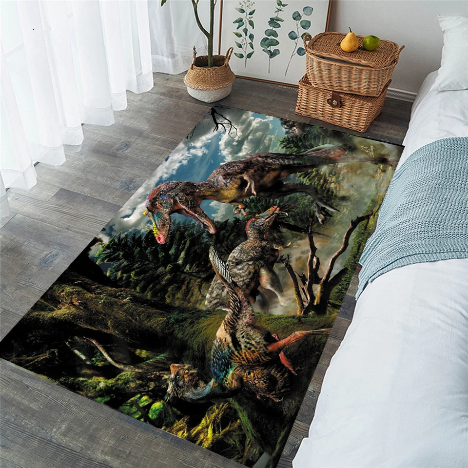 Kids dinosaur Shaggy Anti-Skid Floor play Mats 3D Carpet Non-slip rug Dining Living Room Soft Child Bedroom Mat Carpet Home 003 sofa coffee table blanket for living room nordic pastoral simple carpet and rugs home decor non slip kids play mat floor mats