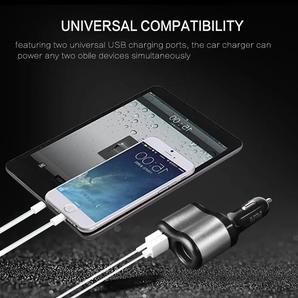 Самый дешевый зарядное устройство для автомобиля с двумя портами USB 2.1A 2-Порты и разъёмы умное usb-устройство для зарядки мобильного телефона для iPhone Xiaomi huawei