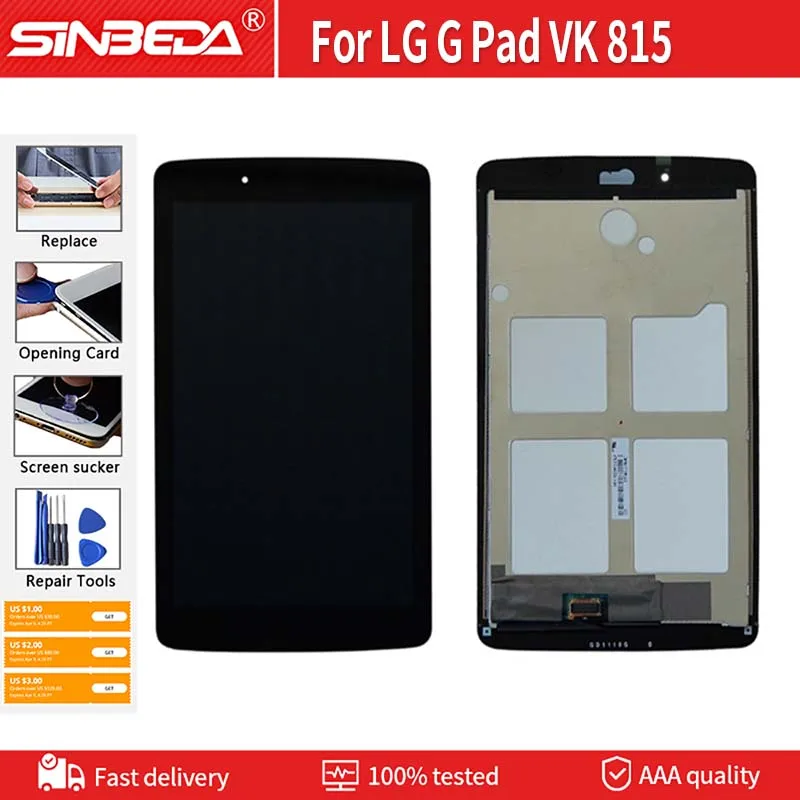 LCD Display Touch Screen Digitizer Assembly For LG G Pad Tablet Series 