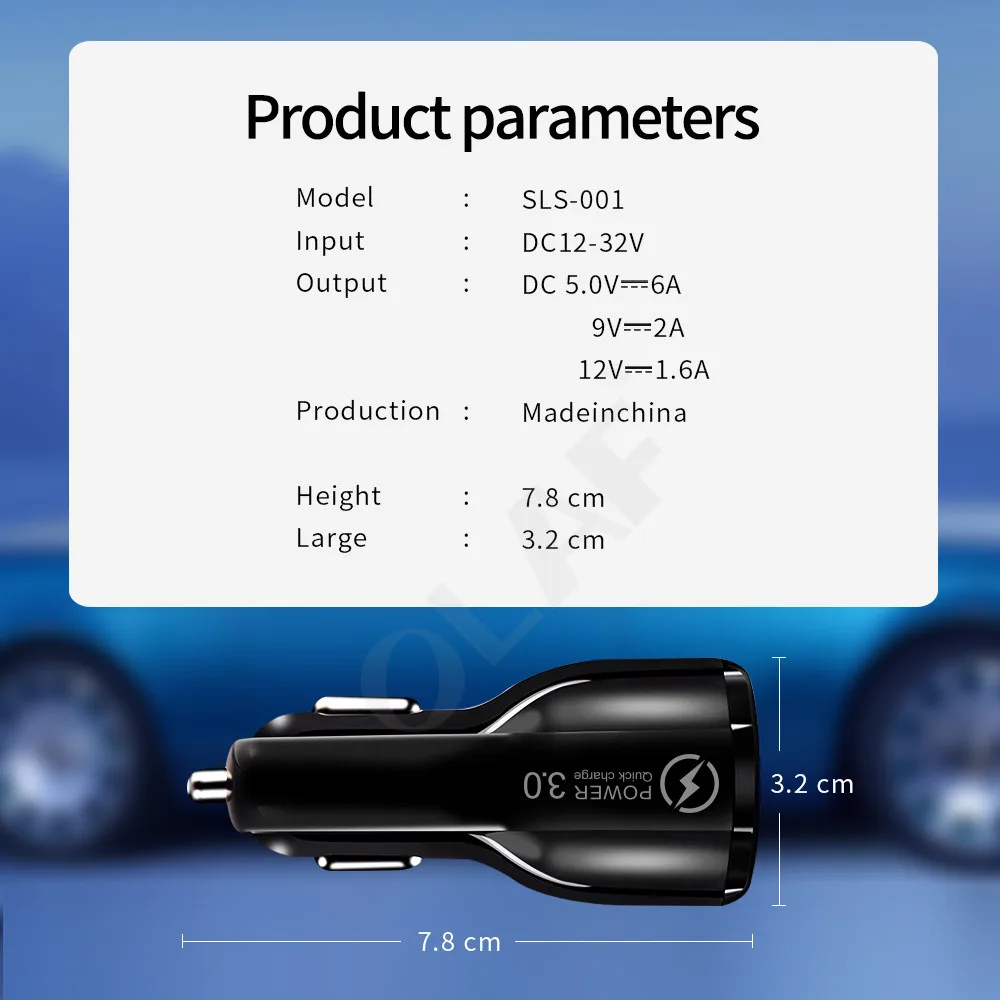 Автомобильное зарядное устройство Quick Charge 3,0 2,0 USB ЗУ для мобильного телефона 2 порта USB быстрое зарядное устройство для iPhone samsung huawei Tablet автомобильное зарядное устройство