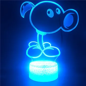 

App Control Plants Vs Zombies Night Light LED Illusion USB Decor 3d Lamp RGB Children Bedroom Decoration Give Friends Gifts