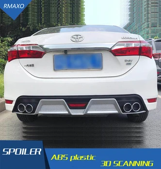 

For Toyota Corolla Body kit spoiler 2014-2016 For Corolla A ABS Rear lip rear spoiler front Bumper Diffuser Bumpers Protector