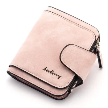 

New Women's Wallet Multi-card Slot Fashion Buckle Frosted Leather Coin Purse Cute Student Wallet Lady Multi-function Card Holder
