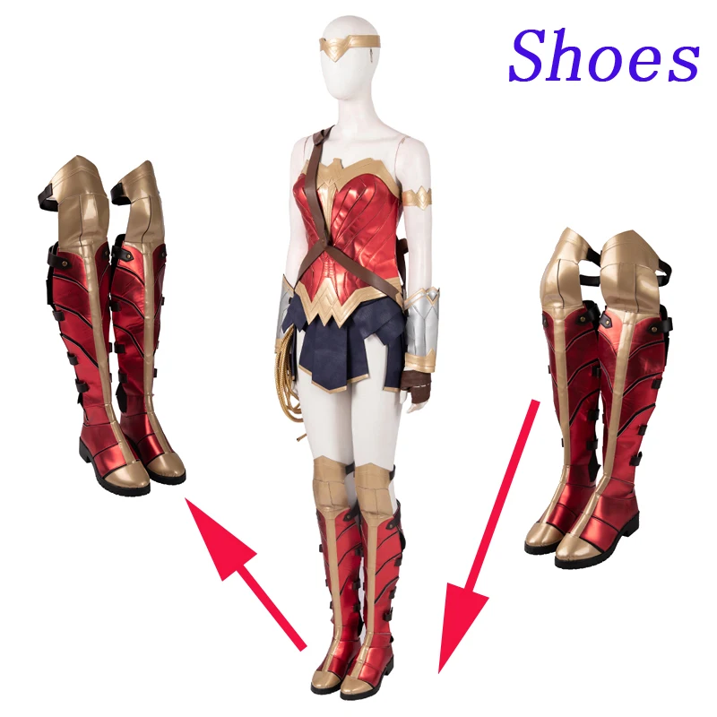 Cosplay Botas Zapatos para mujer maravilla Diana Prince Cosplay Botas Zapatos para mujer maravilla Diana Prince