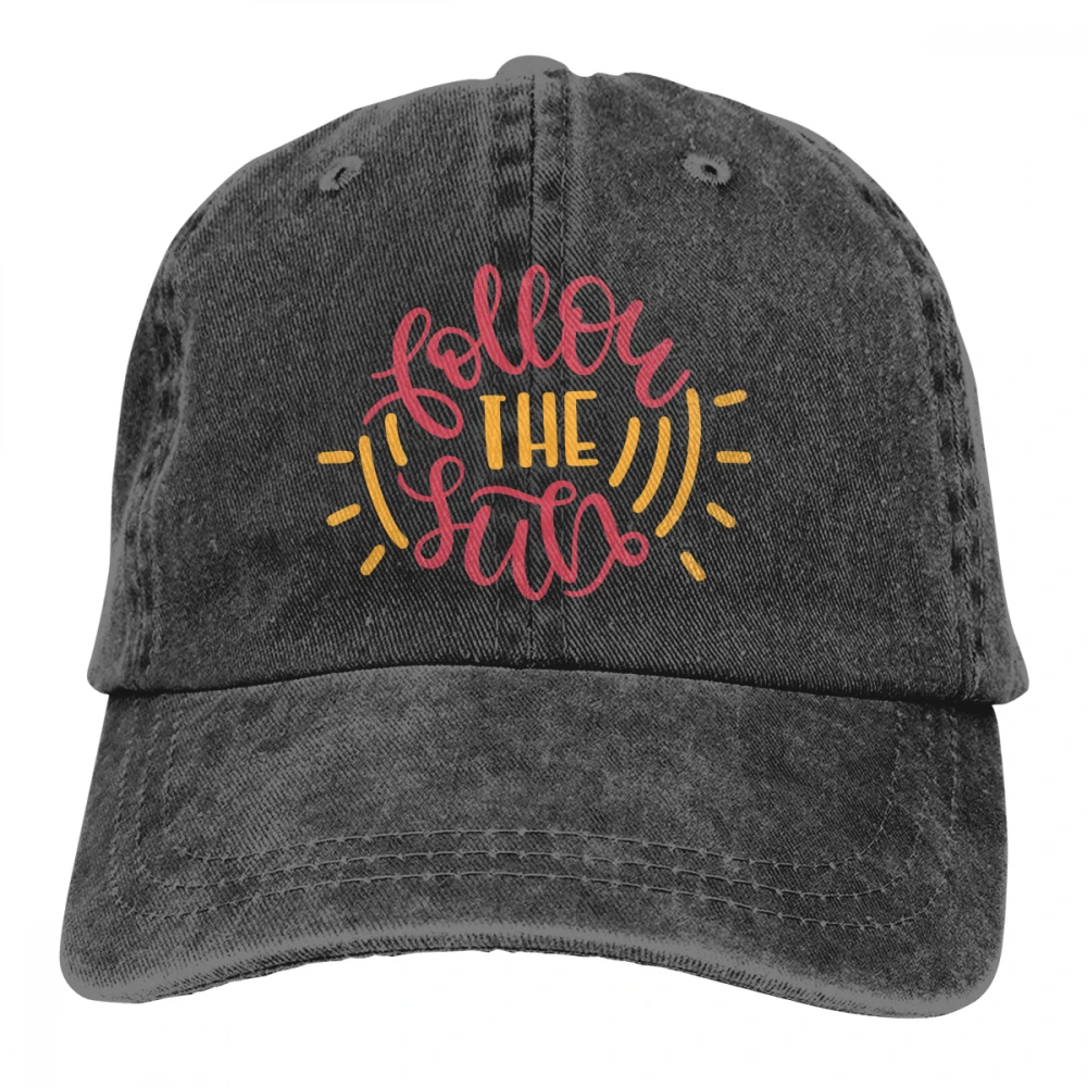 Next The Sun Casquette черные унисекс Мужские Женские джинсовые бейсболка с ремешком кепки регулируемые Гольф папа шляпа