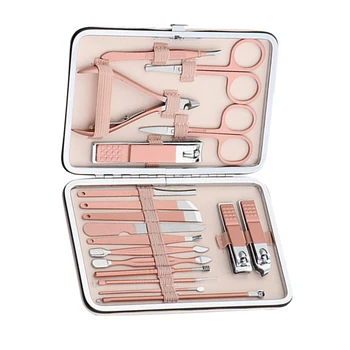 

Pink Stainless Steel Nail Clippers set Portable Travel Manicure Nail Clippers Pedicure Set Stainless Steel Nail Cutter Tool