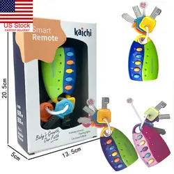 Jouets vocaux pour enfants, clé de voiture musicale, télécommande intelligente, son et lumière, jouet pour bébé 