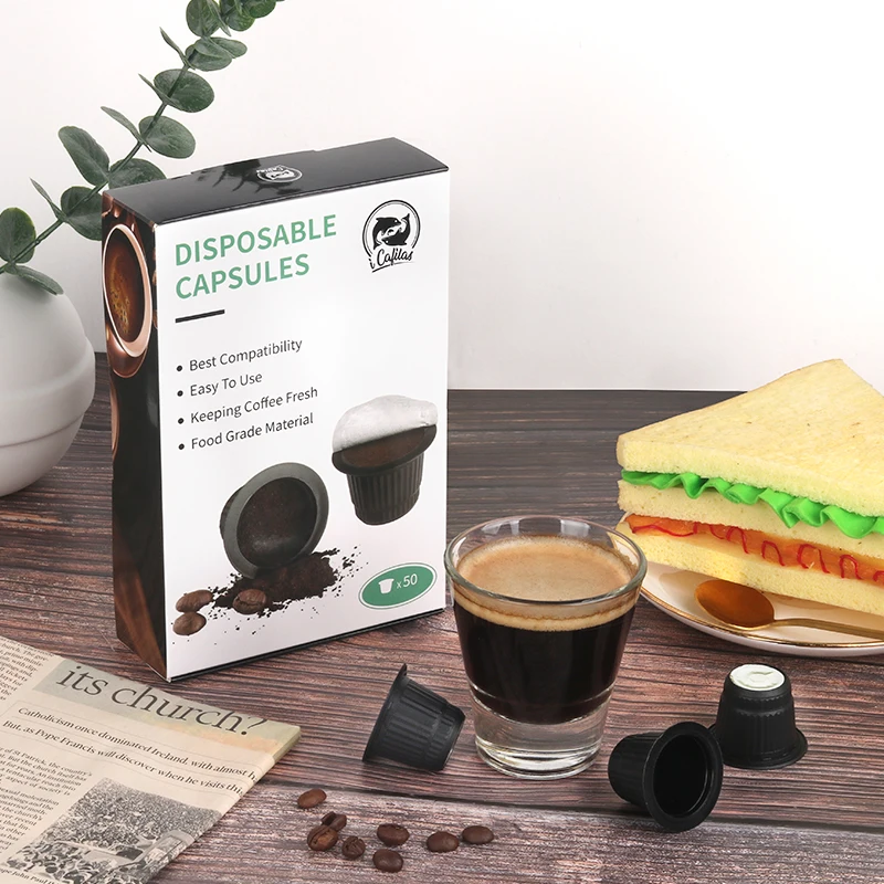 Наборы ICafilas20 пустые изолируемые для Nespresso и клейкие алюминиевые крышки