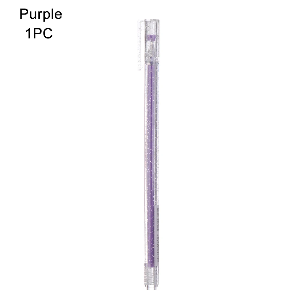 purple Гелевая ручка с блестками Цвет ручки блестящие Выделите флуоресцентный воды Цвет ручка, канцелярские принадлежности для офиса, школьные принадлежности, металлическая Волшебная Цвет флэш-памяти - Цвет: purple