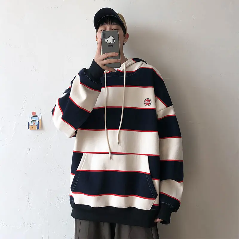 Privathinker Autumn Striped Men Hoodies 2020 Streetwear Man Oversized Hooded Sweatshirts 4 Colors Hip Hop Male Casual Pullovers Privathinker Autumn Striped Men Hoodies 2020 Streetwear Man Oversized Hooded Sweatshirts 4 Colors Hip Hop Male Casual Pullovers