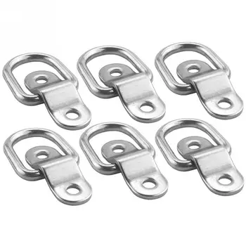 

6pcs For Trailer Cargo Control D Shape Tie Down Ring Stainless Steel Hardware