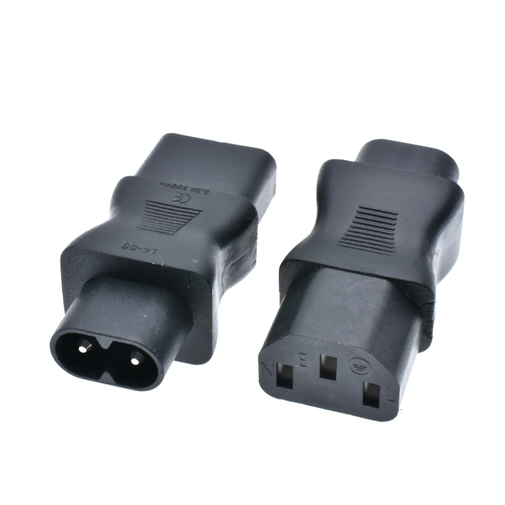 IEC 320 C8 male to C13 3Pin female адаптер питания c8 Female 2Pin Male | Компьютеры и офис
