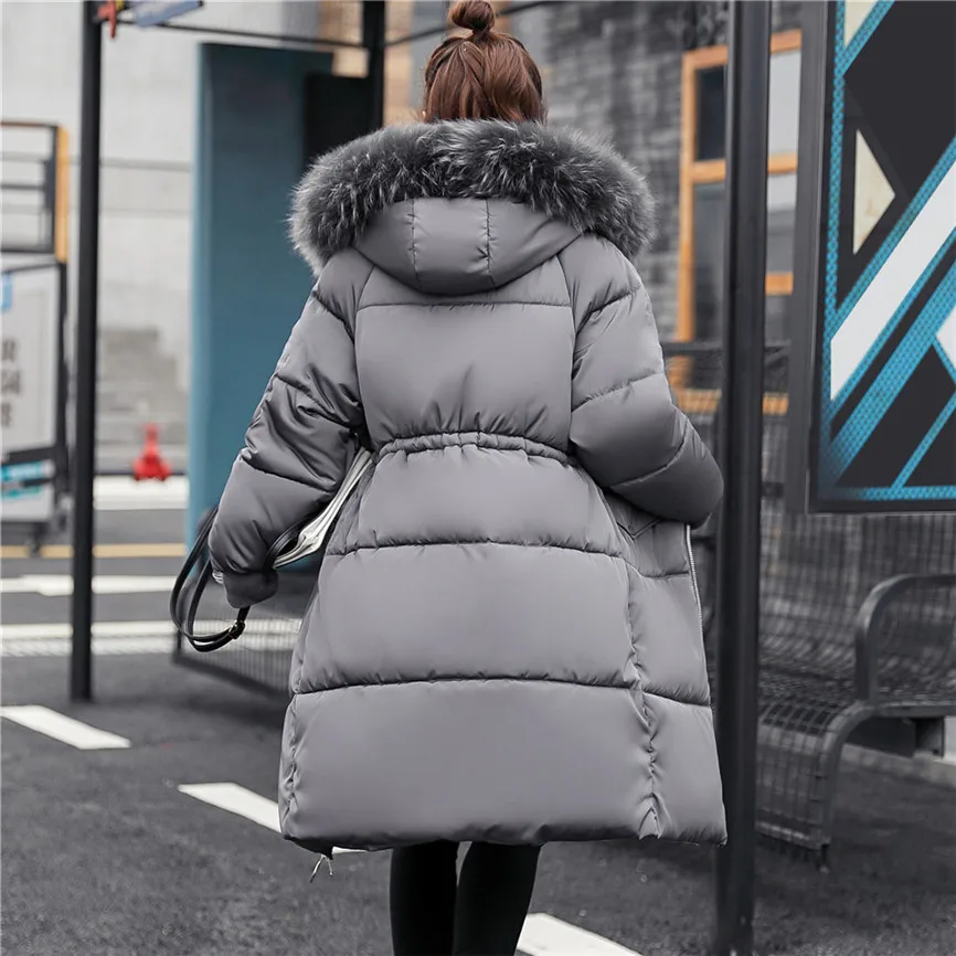 Длинная теплая Толстая Женская куртка зимняя теплая куртка женская зимняя куртка Стеганая пуховая верхняя одежда Chaqueta Женское пальто парка