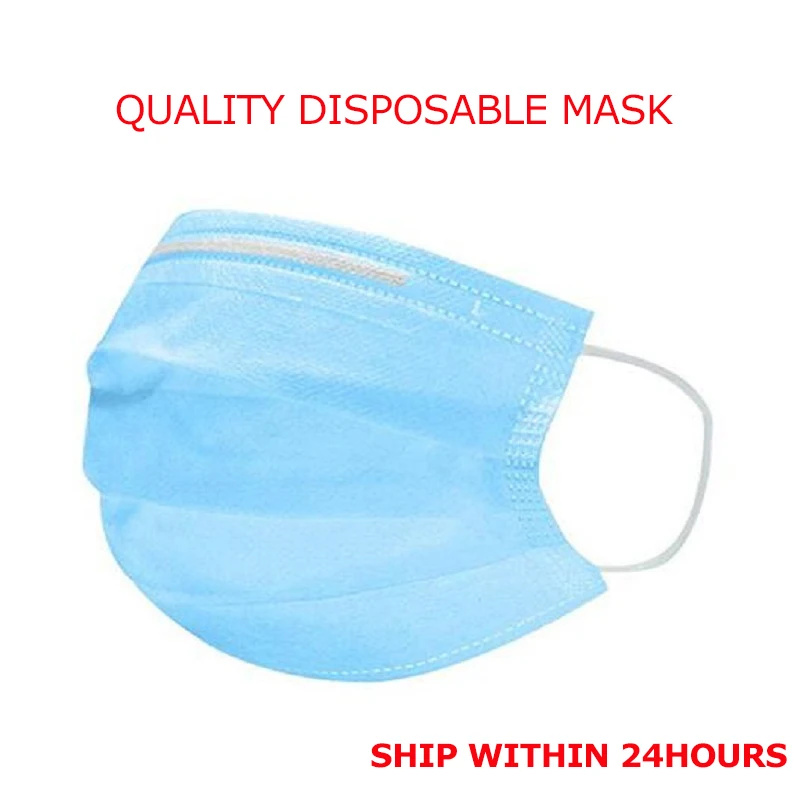 

High Quality Disposable 3 Layers Mouth Face Mask Dustproof Prevent Droplets Anti Virus Bacteria Proof Safety Mask