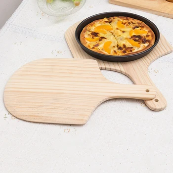 

Wooden Pizza Paddle Kitchen Chopping Board Beech Pizza Fruit Hanging Cutting Board Non-slip Household Kitchen Tools new