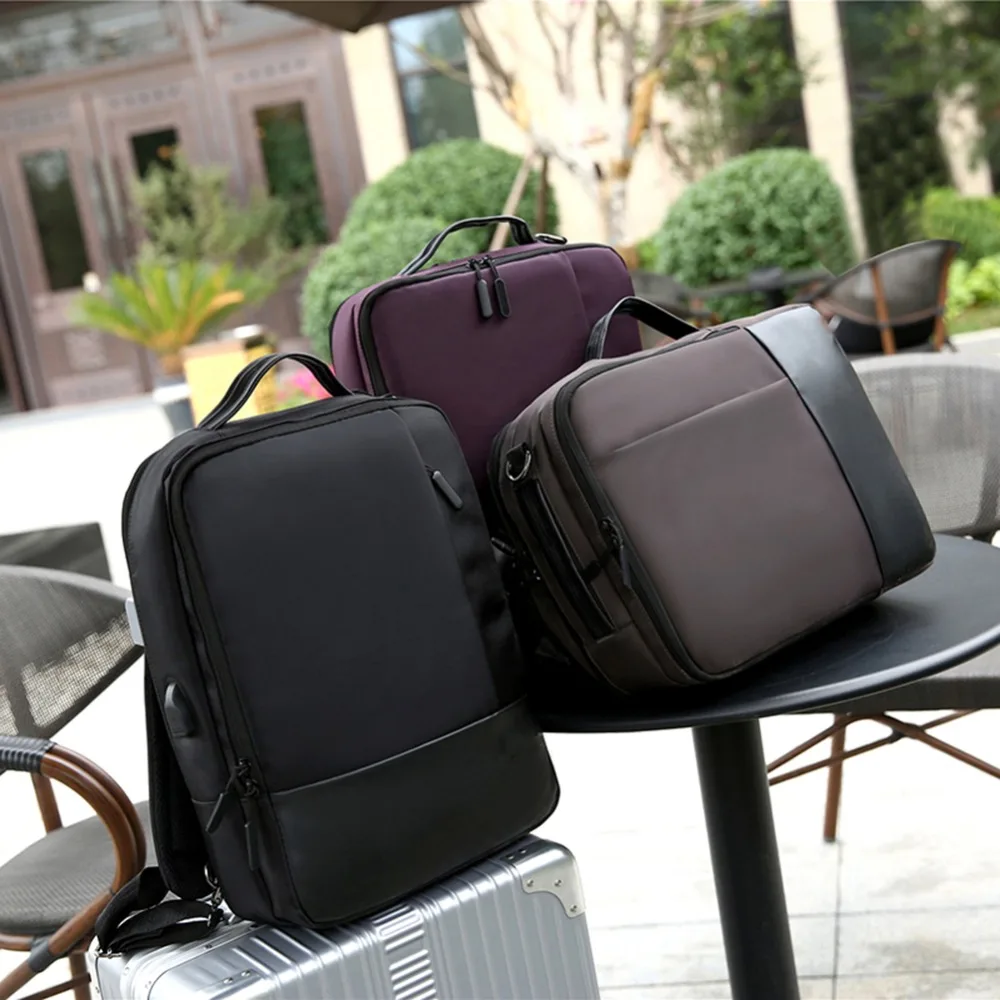 Мужская сумка для ноутбука Pui tiua, деловой мужской рюкзак для ноутбука с защитой от кражи, простые рюкзаки с зарядкой через usb, школьная сумка большой емкости