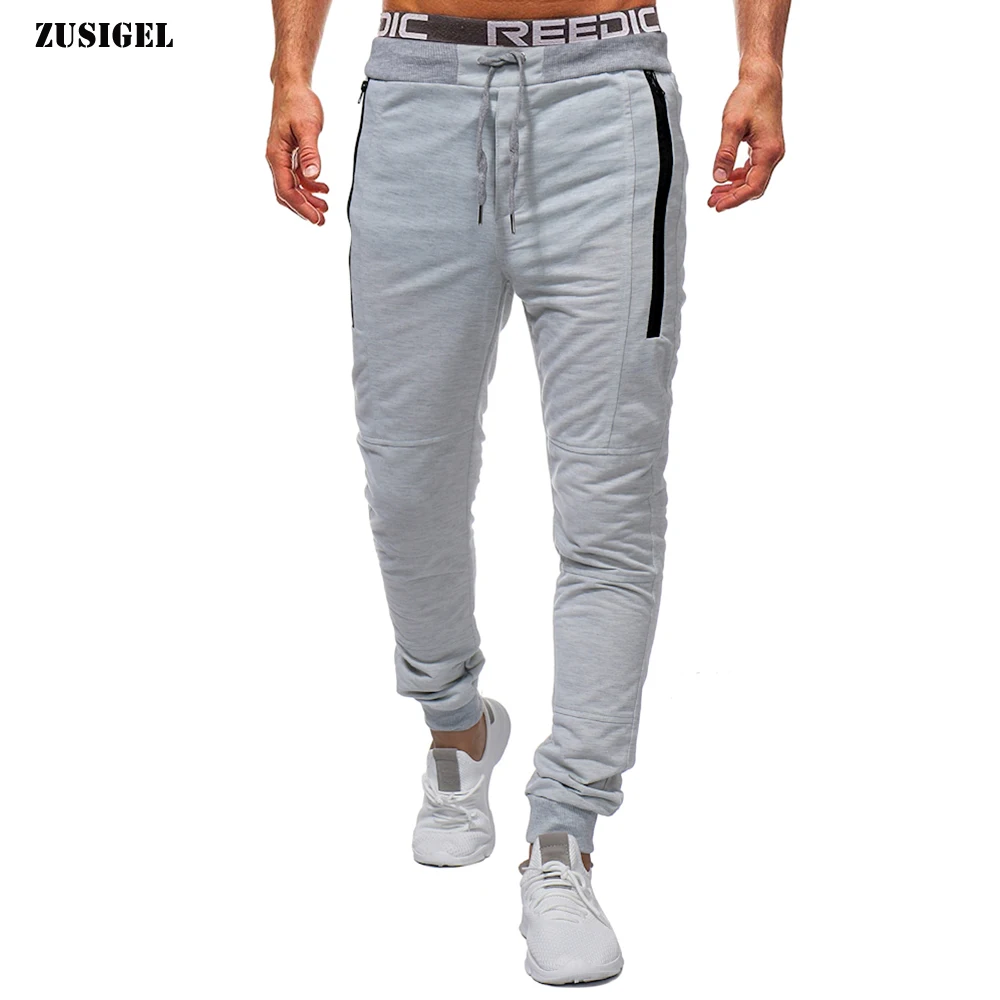 

ZUSIGEL Winter Pants Men Solid Slim Fitted Pencil Pants Drawstring Middle Waist Jogger Trousers for Men