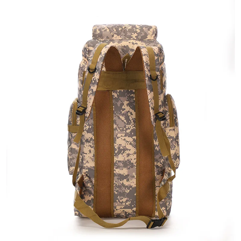 Vilead 75L Nylon Camouflage Tactical Shoulder Bag Waterproof Outdoor Camping Hiking Backpack Unisex Large Travel Carrying Bag