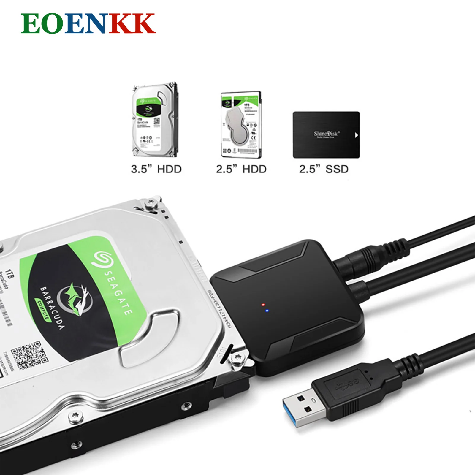 USB 3.0 Sata 3 Cable Sata a Adaptador USB 3.0 hasta 6 Gbps Soporte 2.5 Pulgadas Disco Duro Externo HDD SSD Cable de 22 Pines Cable Sata 