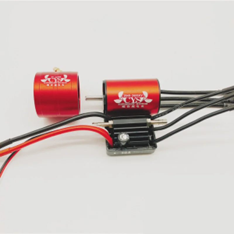2840-3600kv-30A 1 комплект модели лодки CYS красная серия ESC/электрооборудование/куртка с водяным охлаждением DIY запасные части для радиоуправляемой сверхзвуковой модели корабля - Цвет: 2840-3600kv-30A