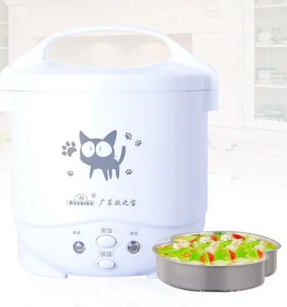 

Mini Rice Cooker Insulated Heating Cook Congee Porridge Household Small Rice Cooker One-piece Non-stick Pot Inner Wearing Making