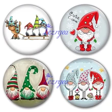 Милый Гном и гномами стеклянный кабошон, маленький человек и счастливого Рождества Круглый Фото стеклянный кабошон демонстрационная плоская задняя часть делая результаты