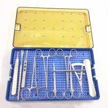 Двойной набор для хирургии век, ножницы, держатель иглы, гемостатические щипцы, косметический инструмент для пластической хирургии